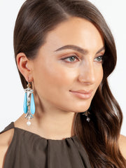 Fiorina Jewellery Lumiere Drop Earrings Turquoise Model