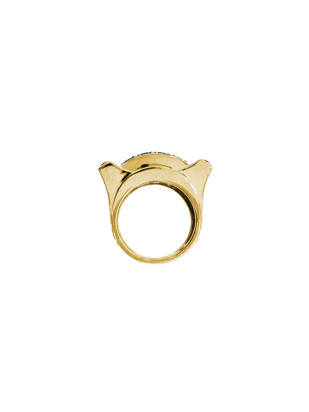 Fiorina Jewellery Martini Ring Emerald Side View