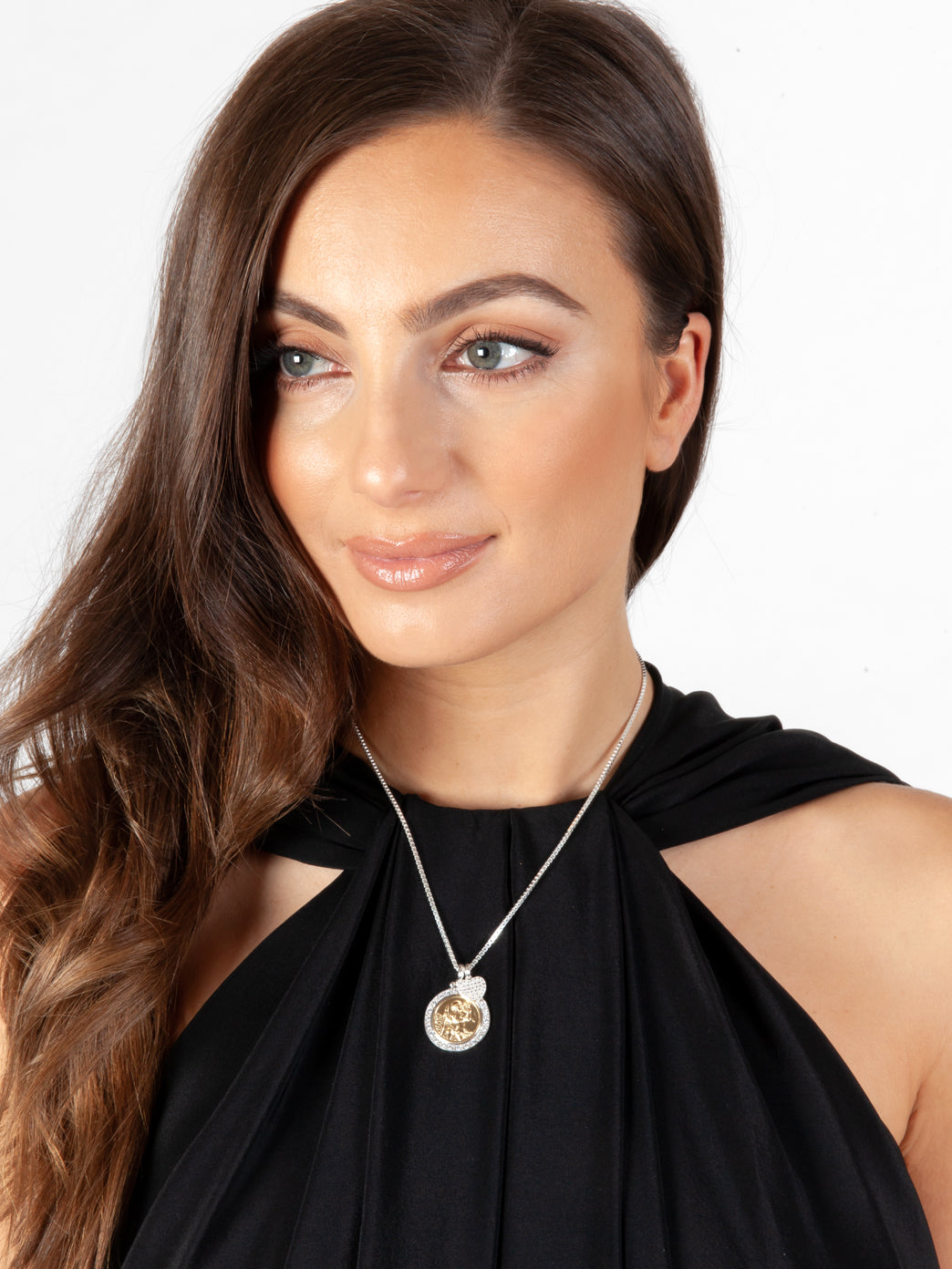 Fiorina Jewellery Medallion Saint Christopher Necklace Model