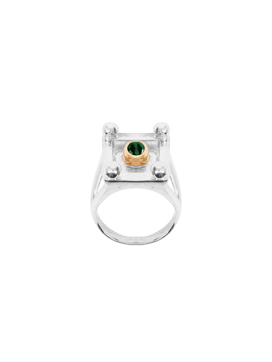Fiorina Jewellery College Ring Emerald Top Side