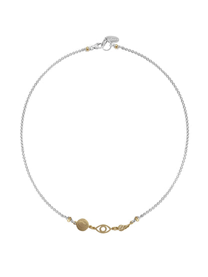 Fiorina Jewellery Mosaic Necklace Coin Eye Wing
