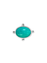 Fiorina Jewellery Small Oval Fishband Ring Amazonite