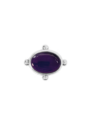 Fiorina Jewellery Oval Fishband Ring Amethyst