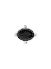 Fiorina Jewellery Oval Fishband Ring Small Black Onyx
