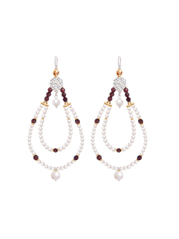 Venus Oval Pearl Earrings