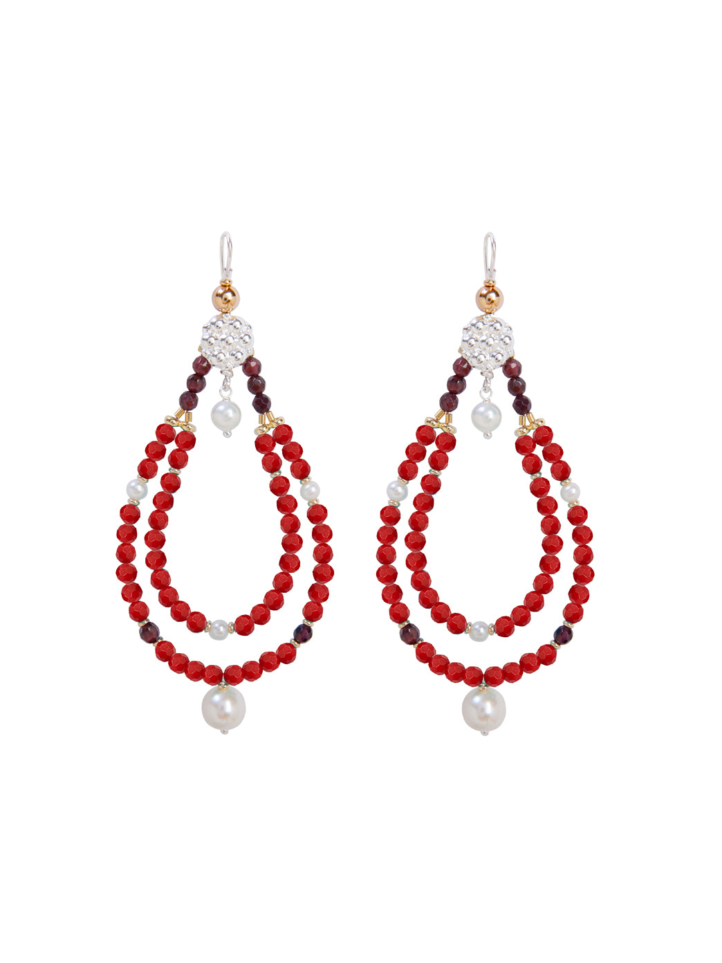 Fiorina Jewellery Rahini Earrings Red Coral