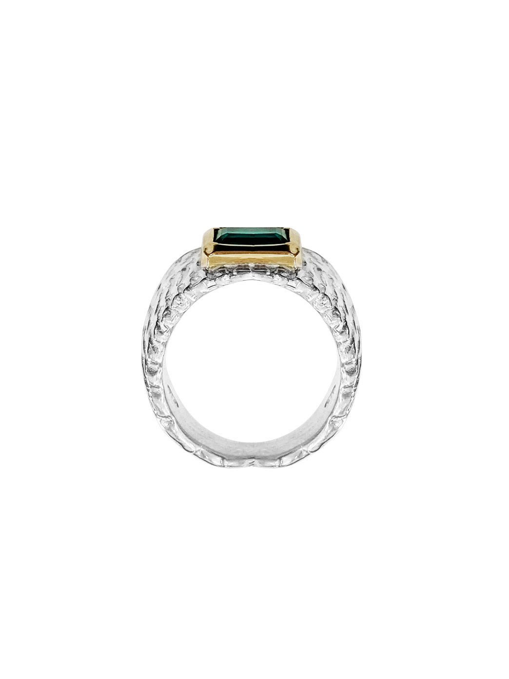 Fiorina Jewellery Reuben Ring Emerald Side View