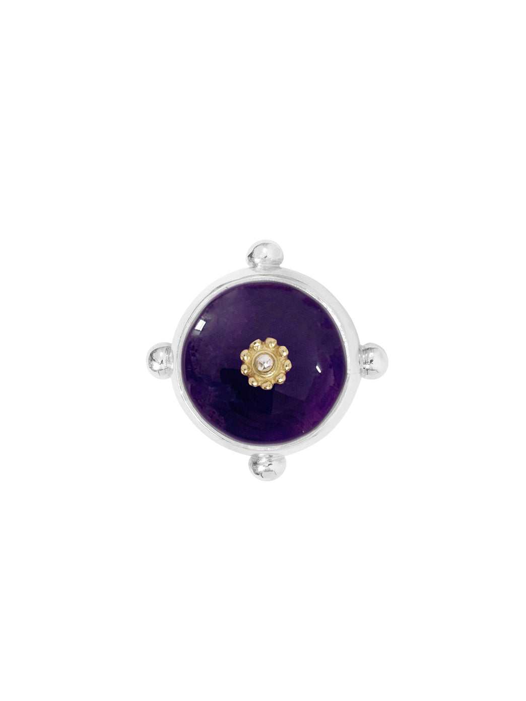 Fiorina Jewellery Round Fishband Ring Amethyst