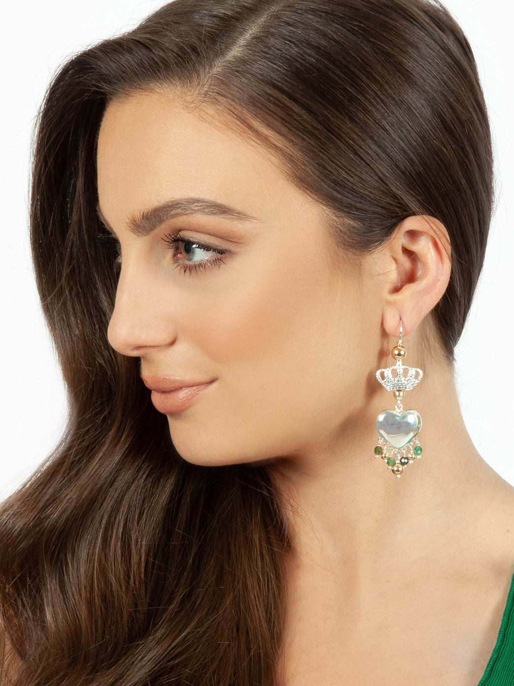 Fiorina Jewellery Royal Valentina Earrings Chrysoprase Model