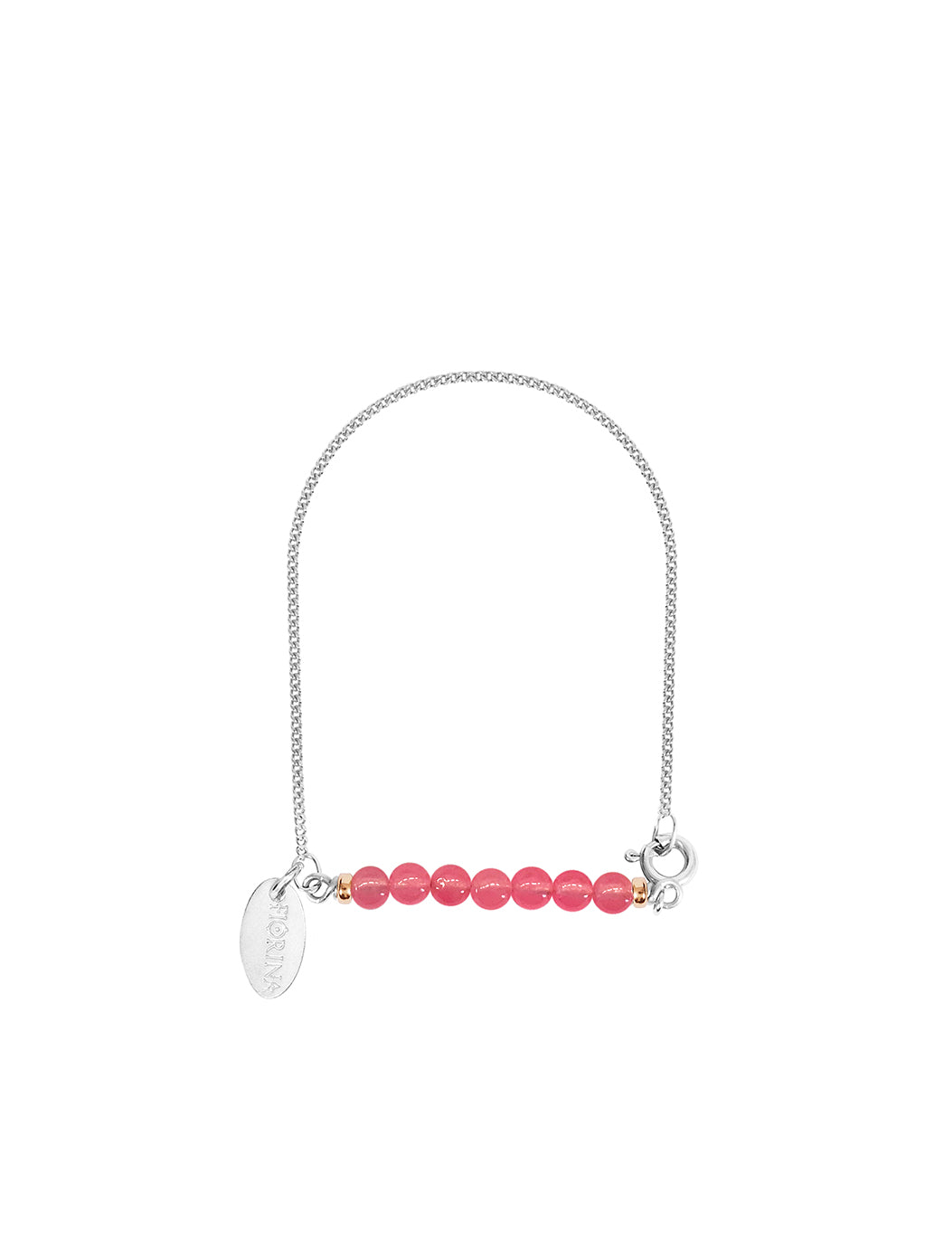 Silver Friendship Bracelet Lolly Pink