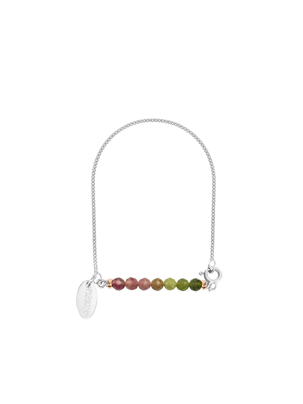 Fiorina Jewellery Silver Friendship Bracelet Tourmaline