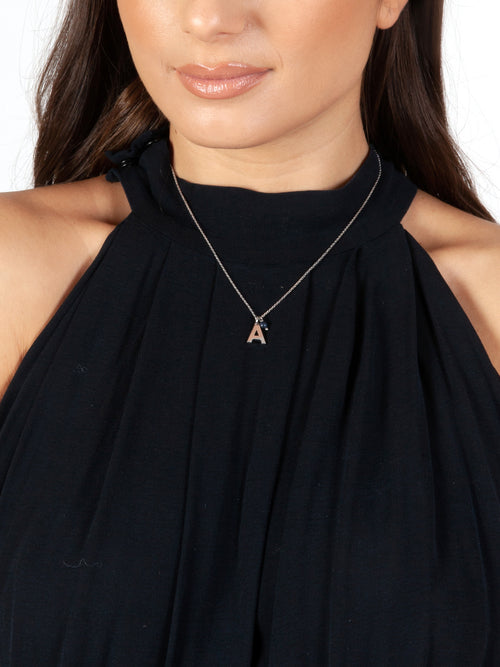 Fiorina Jewellery Alphabet Street Necklace Model Black Top
