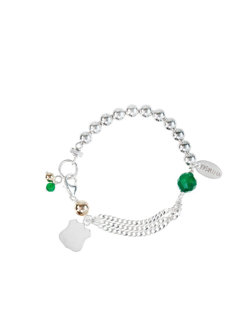 Fiorina Jewellery Simple Komboloy Bracelet Green Agate