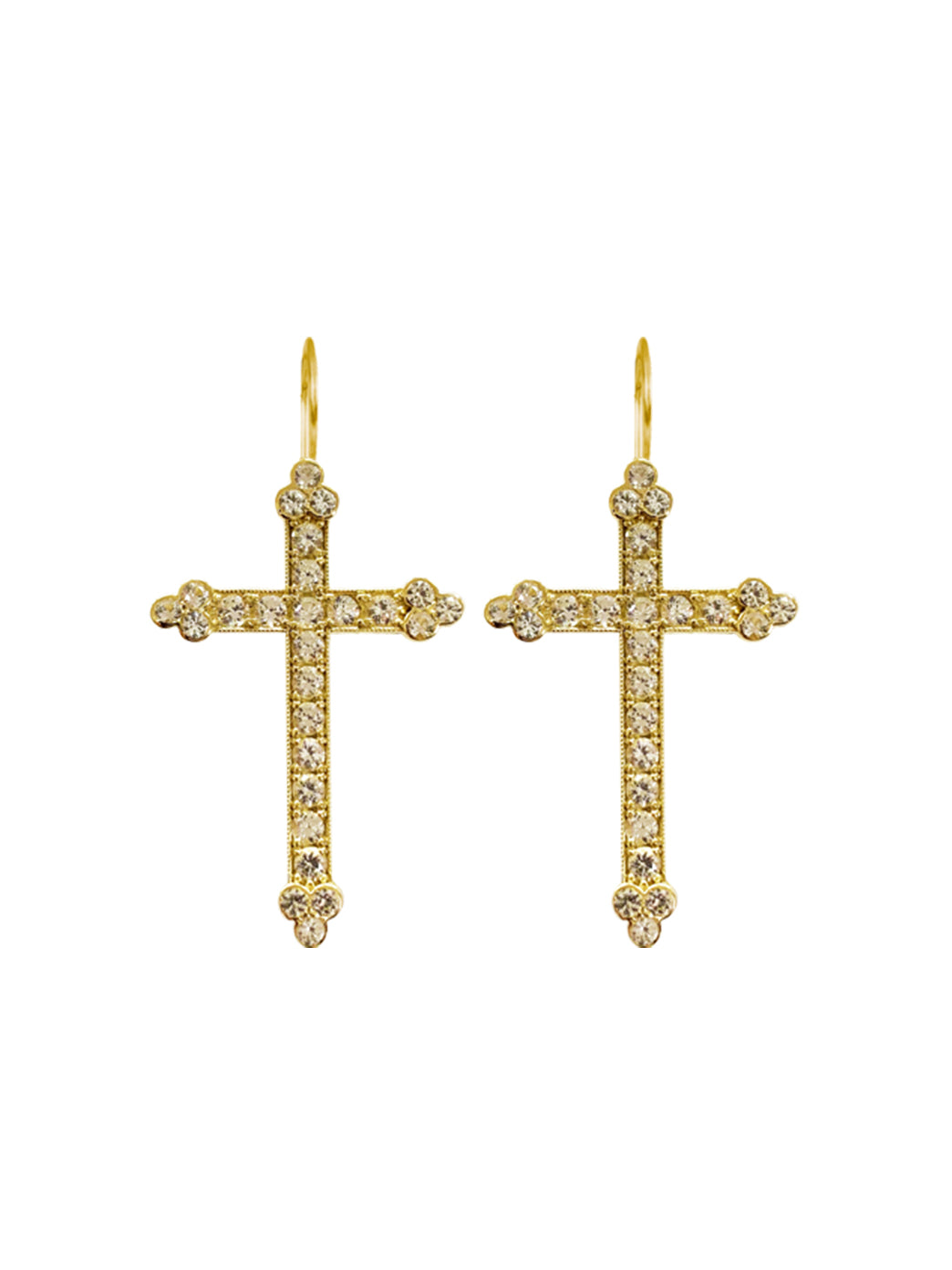 Fiorina Jewellery Victoria Cross Earrings White Sapphire