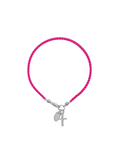 Fiorina Jewellery Wham Bracelet Neon Pink Cross