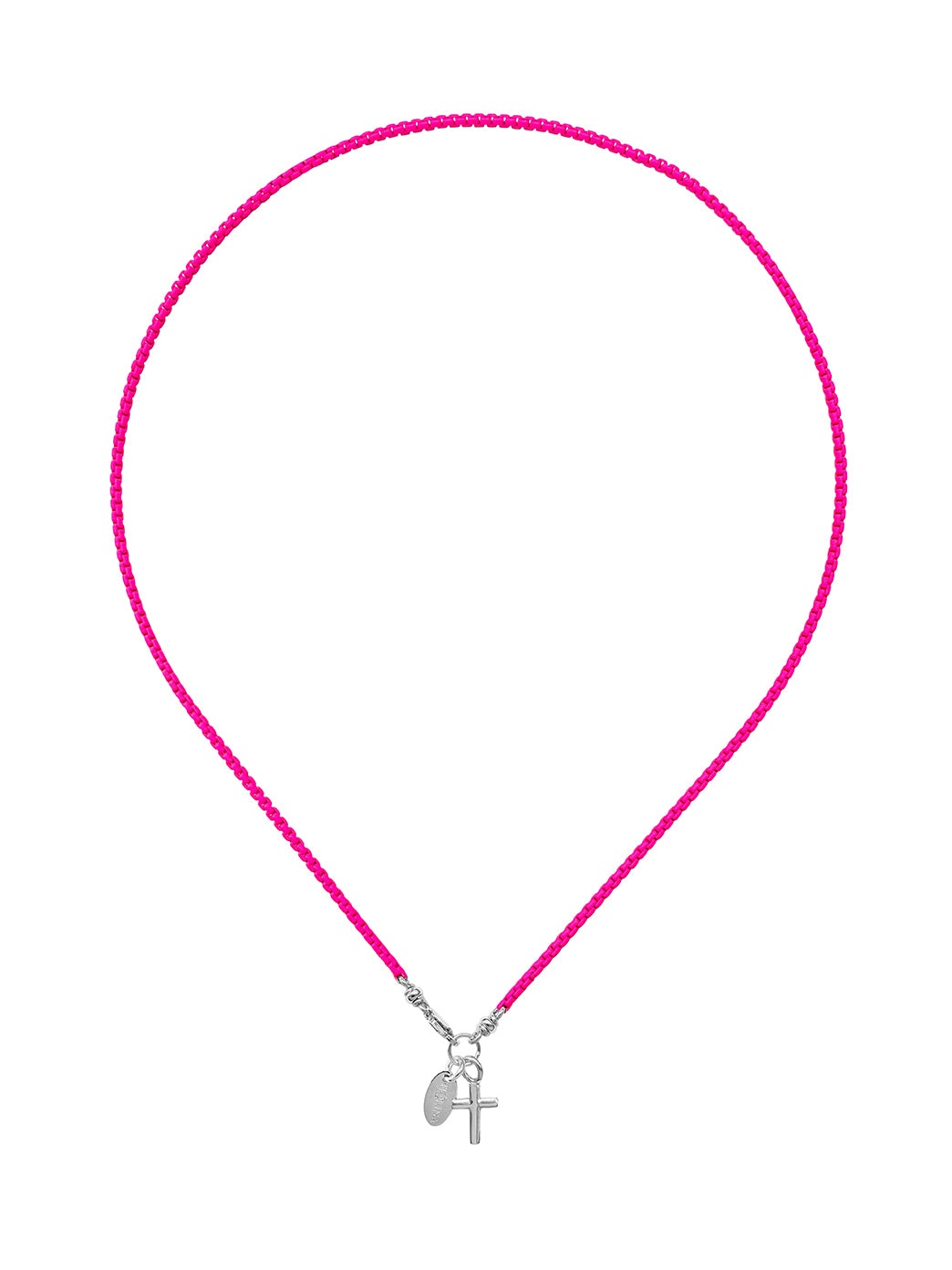 Fiorina Jewellery Wham Necklace Neon Pink Cross