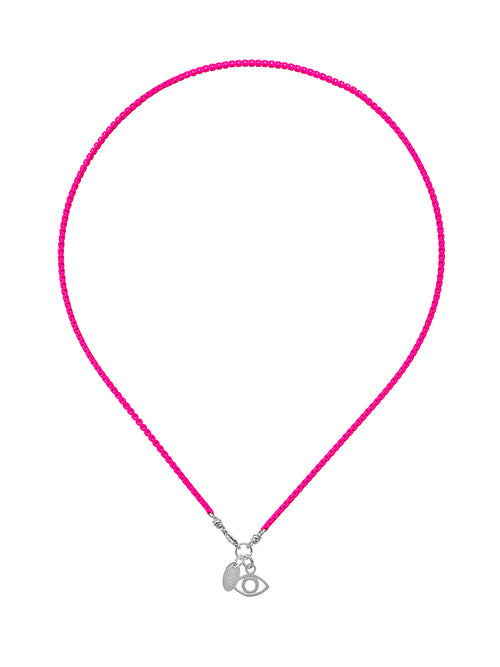 Fiorina Jewellery Wham Necklace Neon Pink Eye