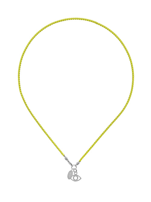 Fiorina Jewellery Wham Necklace Neon Yellow Eye