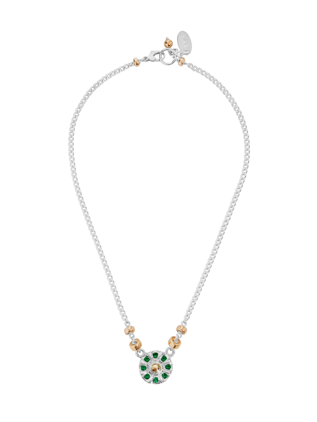 Fiorina Jewellery Wheel Necklace Emerald