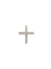 Fiorina Jewellery White Gold Diamond Side Cross Ring