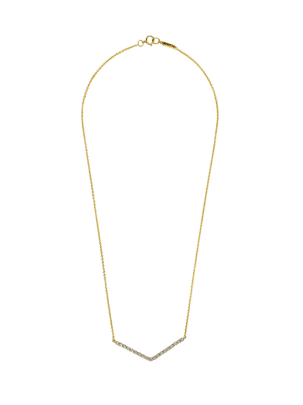 Fiorina Jewellery Yellow Gold Diamond V Necklace